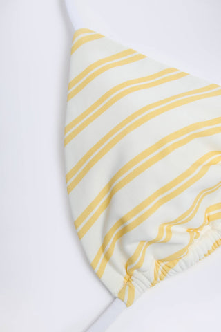 Striped Triangle Bikini Top