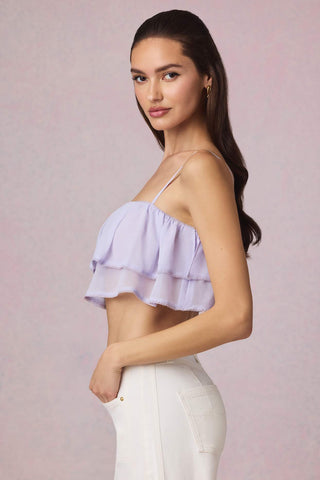 Ruffled Cropped Camisole Top