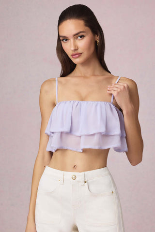 Ruffled Cropped Camisole Top