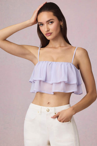 Ruffled Cropped Camisole Top