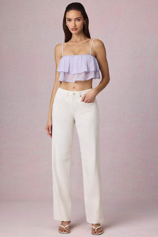 Ruffled Cropped Camisole Top
