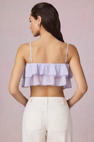 Ruffled Cropped Camisole Top