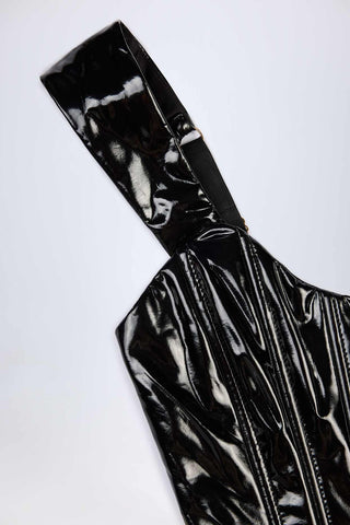Sleek Vinyl Corset Top