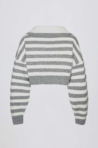 Layered Collar Cropped Knit Jumper