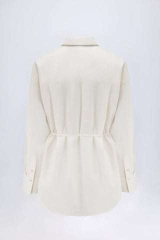Oversized Coastal Shirt with Back Tie