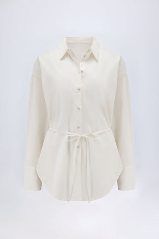 Oversized Coastal Shirt with Back Tie