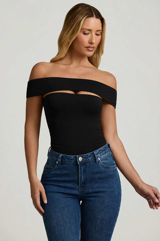 Cut Out Off Shoulder Bodysuit