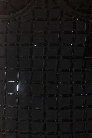 Embellished A Line Mini Dress