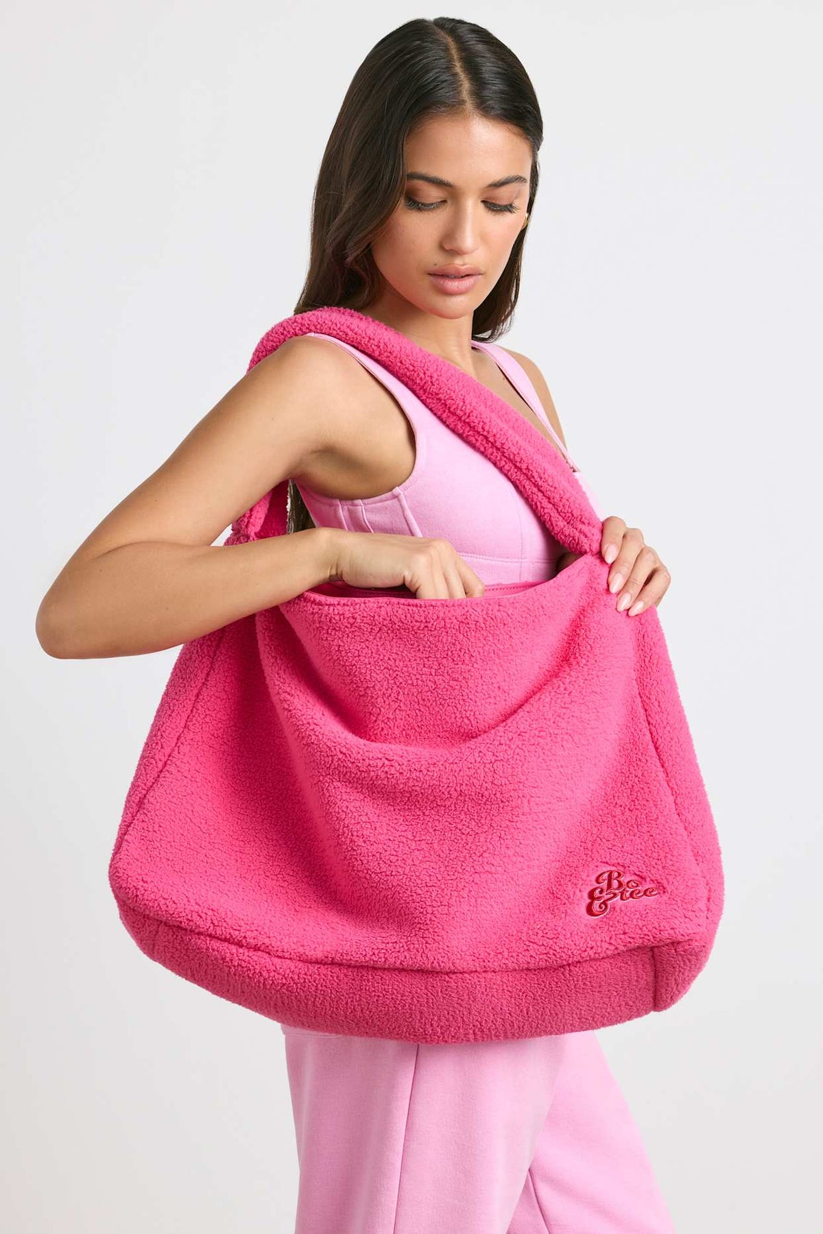 Oversized Fleece Tote Bag