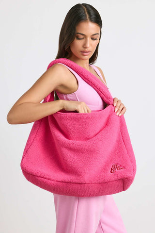 Oversized Fleece Tote Bag
