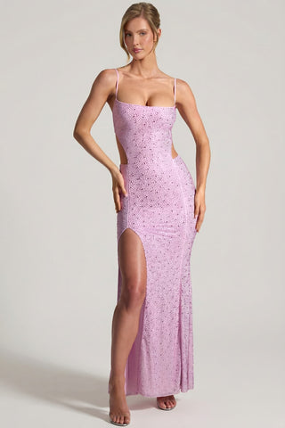 Embellished Cut Out Fishtail Maxi Dress