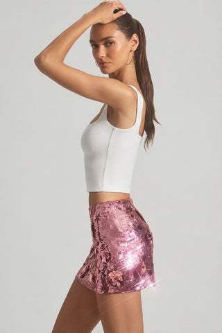 Sequin Embellished Mini Skirt
