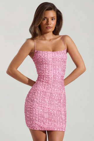 Embellished Scoop Neck Bodycon Dress