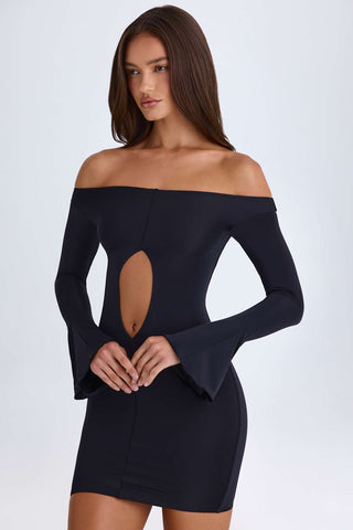 Off Shoulder Mini Dress with Cut Out Detail