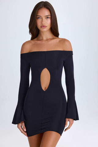 Off Shoulder Mini Dress with Cut Out Detail