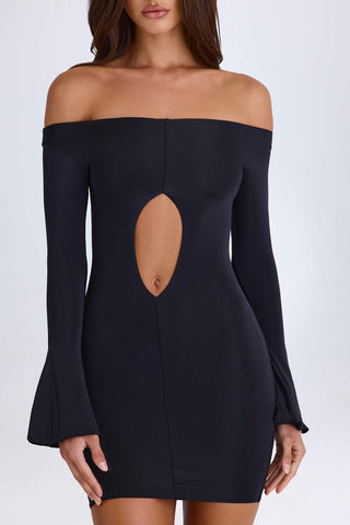 Off Shoulder Mini Dress with Cut Out Detail