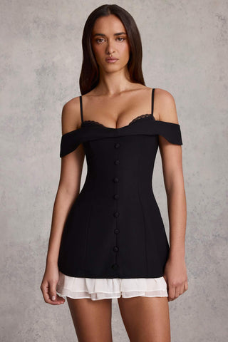 Off Shoulder Ruffle Mini Dress