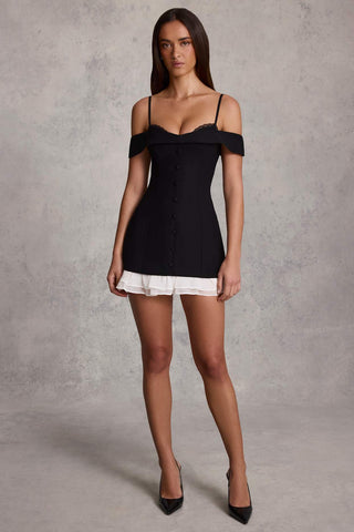 Off Shoulder Ruffle Mini Dress
