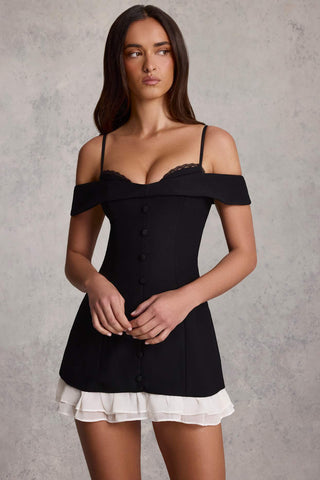 Off Shoulder Ruffle Mini Dress