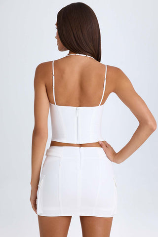 Lace Up Cargo Mini Skirt