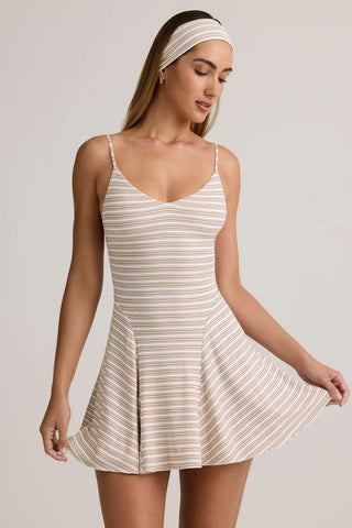 Ribbed Tie Back Mini Dress