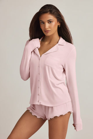 Ruffle Trimmed Lounge Shorts