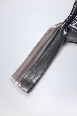 Ruched Foiled Bikini Bottoms