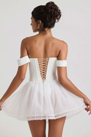 Off Shoulder Corset Mini Dress
