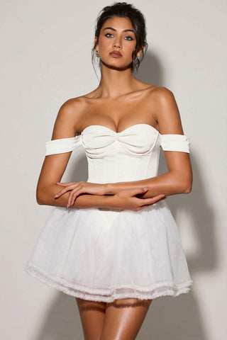 Off Shoulder Corset Mini Dress