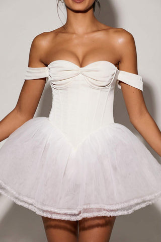 Off Shoulder Corset Mini Dress