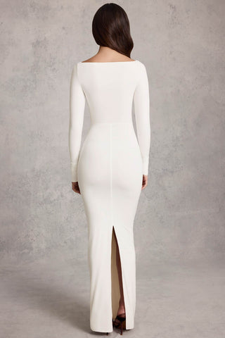 Draped Ruched Maxi Dress