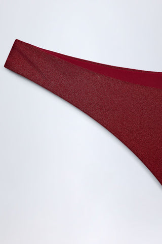 Bead Embellished Cut Out Bandeau Swimsuit