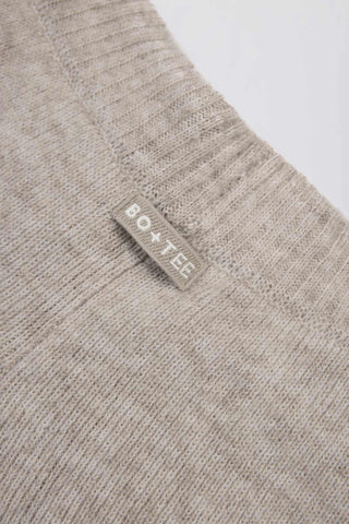 Beige Knit Wide Leg Joggers