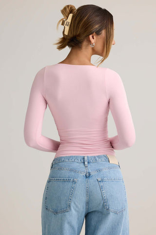 Ruched Modal Long Sleeve Top