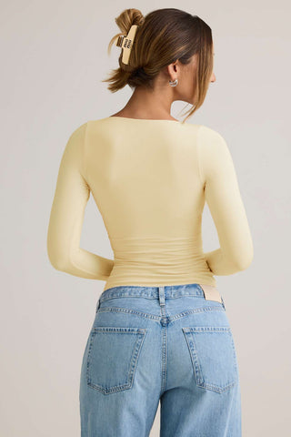 Ruched Modal Long Sleeve Top
