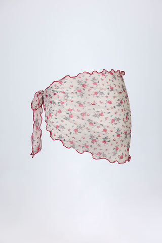 Side Tie Mesh Sarong