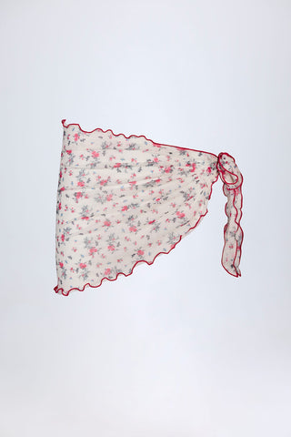 Side Tie Mesh Sarong