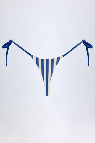 Striped Side Tie Bikini Bottoms