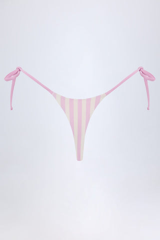 Side Tie Stripe Bikini Bottoms