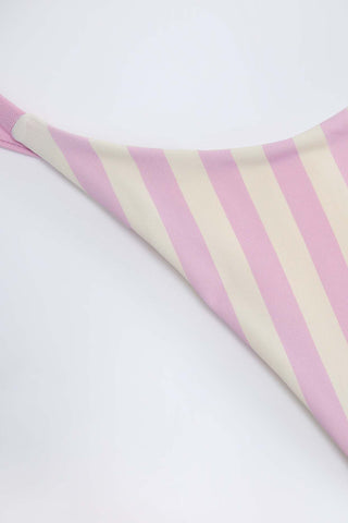 Side Tie Stripe Bikini Bottoms