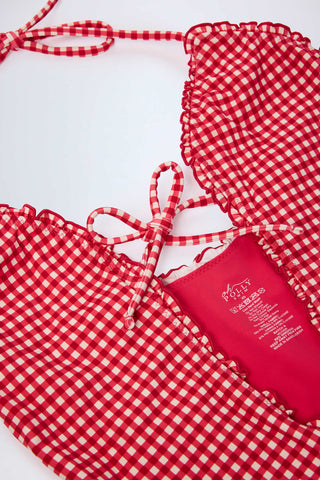 Ruffled Halterneck Swimsuit