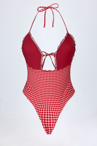 Ruffled Halterneck Swimsuit