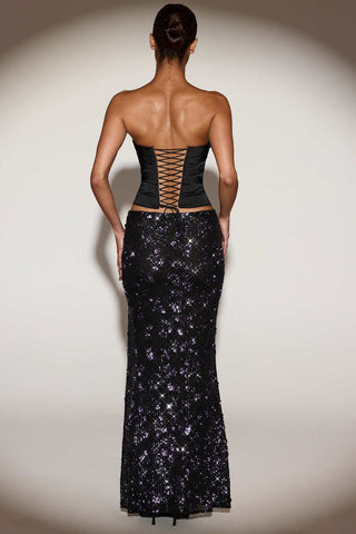 Embellished Fishtail Maxi Skirt