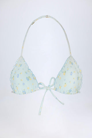 Floral Triangle Bikini Top