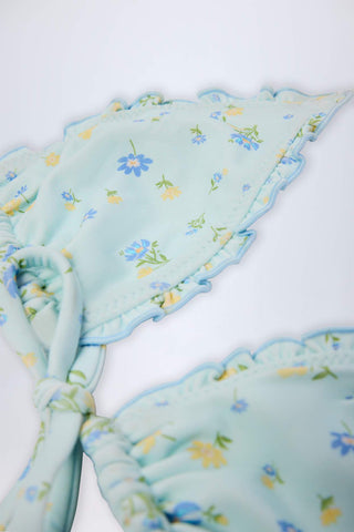 Floral Triangle Bikini Top