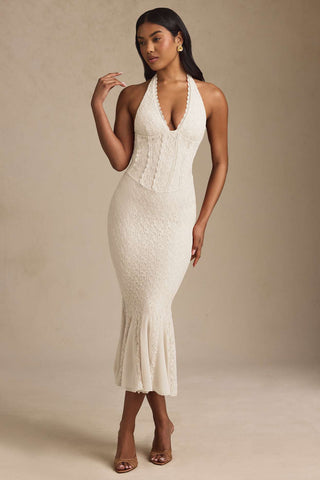 Lace Halter Corset Dress