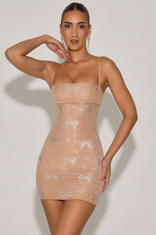 Sparkle Bow Mini Dress