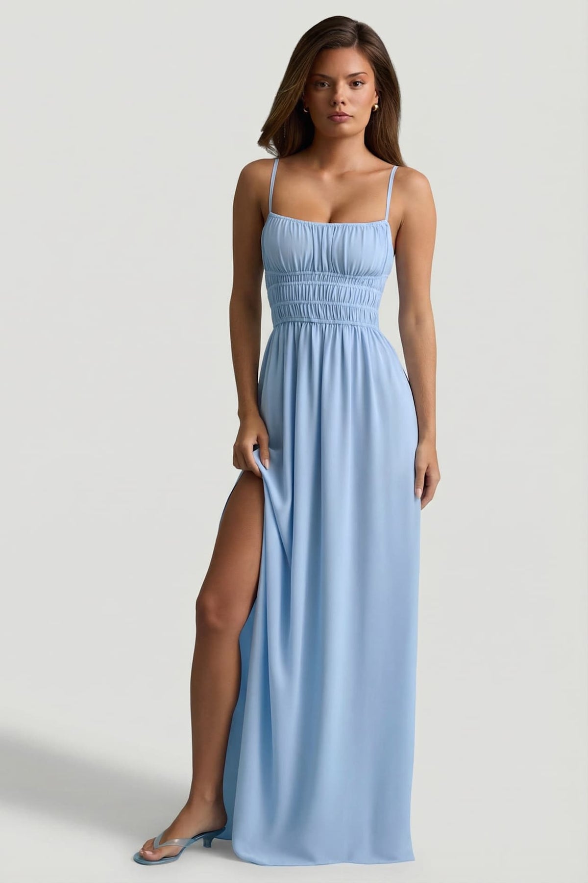 Shirred Camisole Maxi Dress