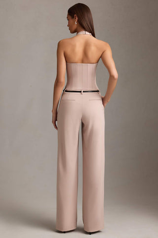 Corset Detail Halterneck Jumpsuit