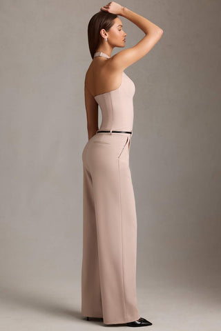 Corset Detail Halterneck Jumpsuit